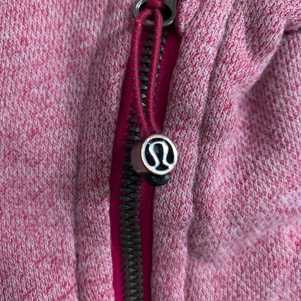 Lululemon On The Daily Hoodie Pink Women's 10 Blended Cotton Full Zip Jacket GUC - Picture 9 of 16